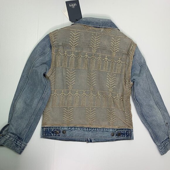 Levis Made & Crafted Denim Jacket Size Small Heirloom Lace Trucker NWT Heirloom - Picture 8 of 11